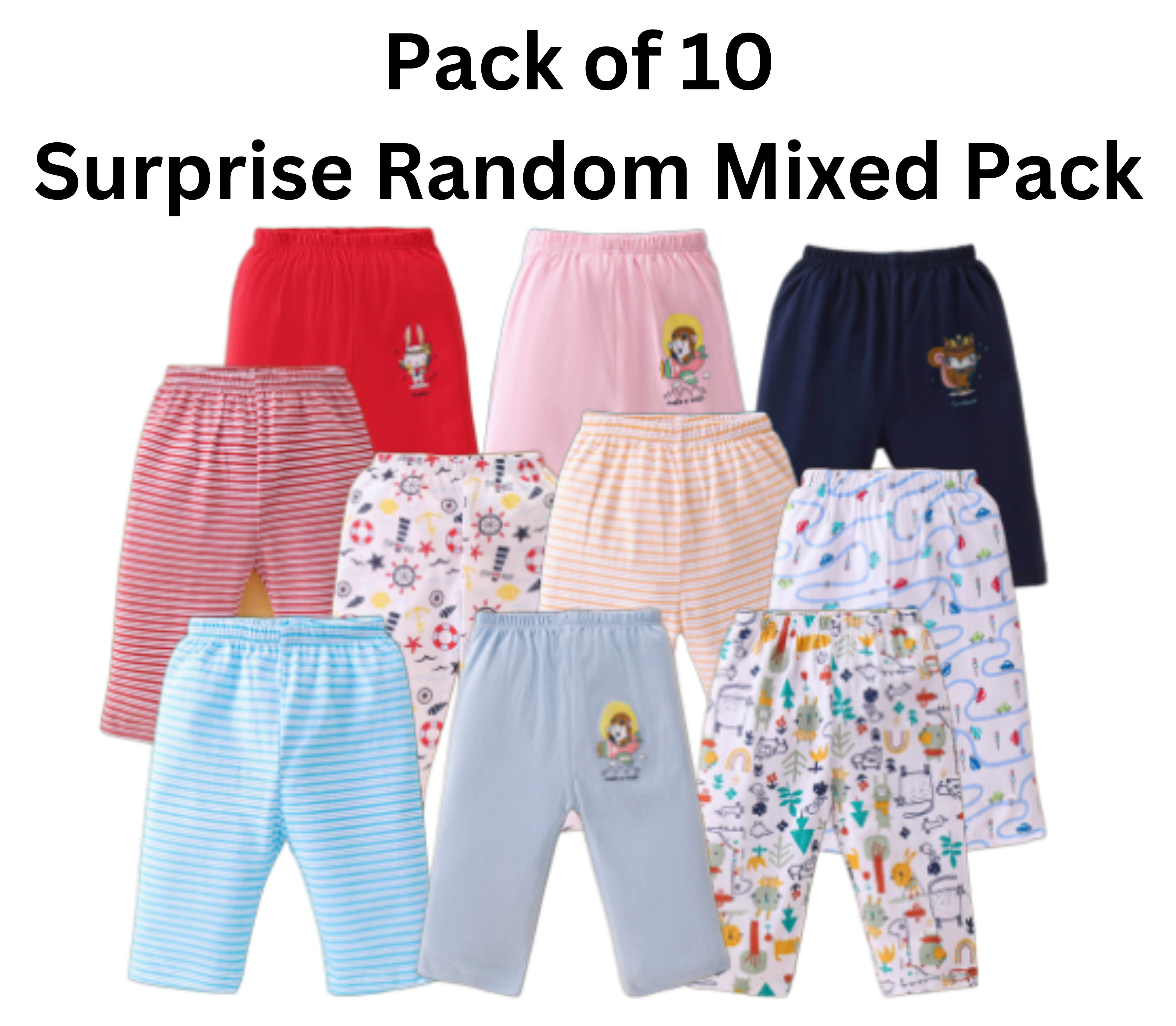 Pack of 10 Baby Pant Random Surprise Mixed