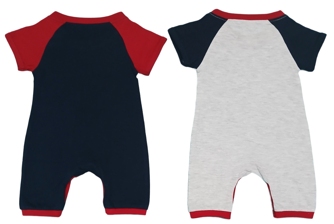 OHMS Romper For Baby Boys & Baby Girls Casual Printed Pure Cotton Pack of 2