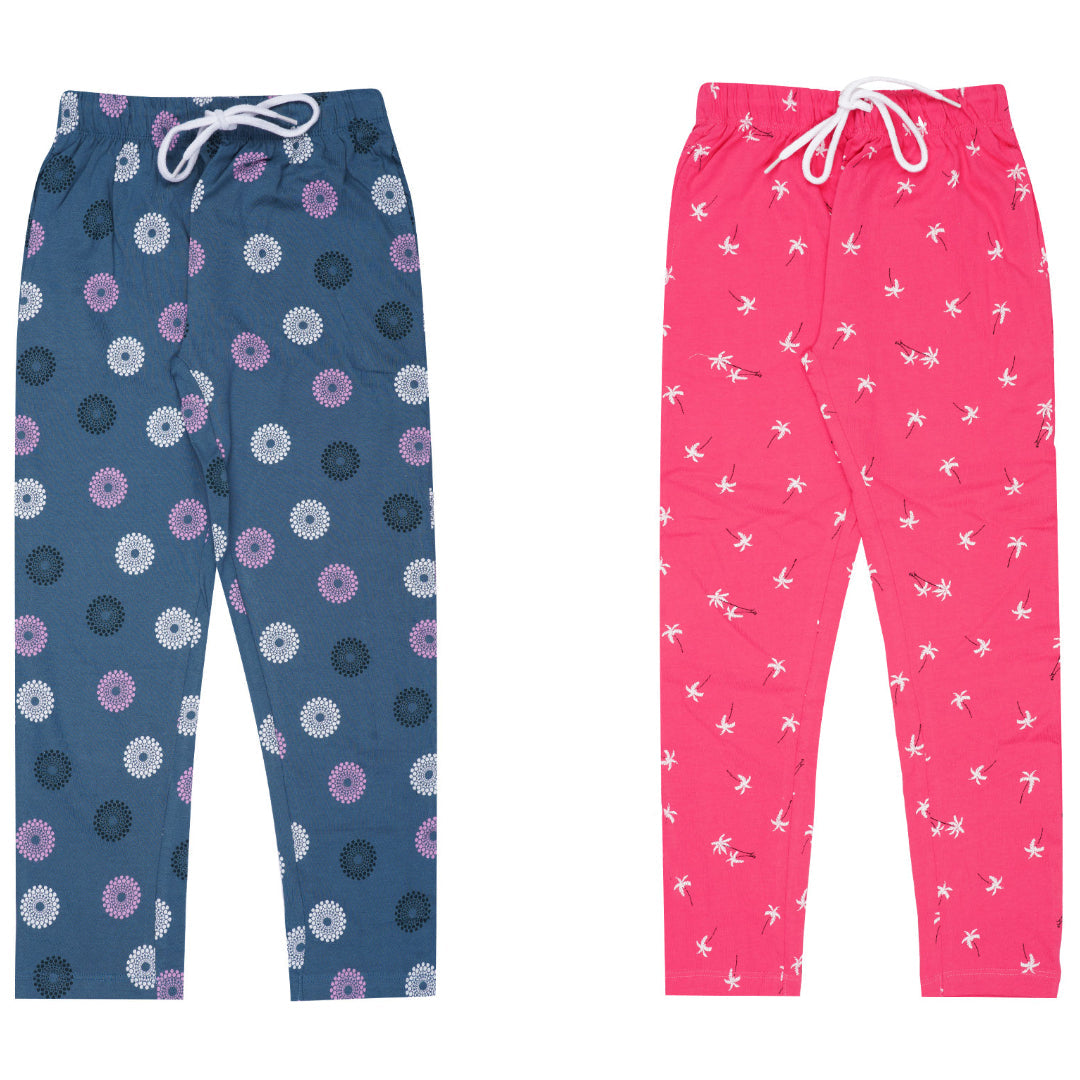 Yalzz Track Pant For Girls Multicolor Pack of 2