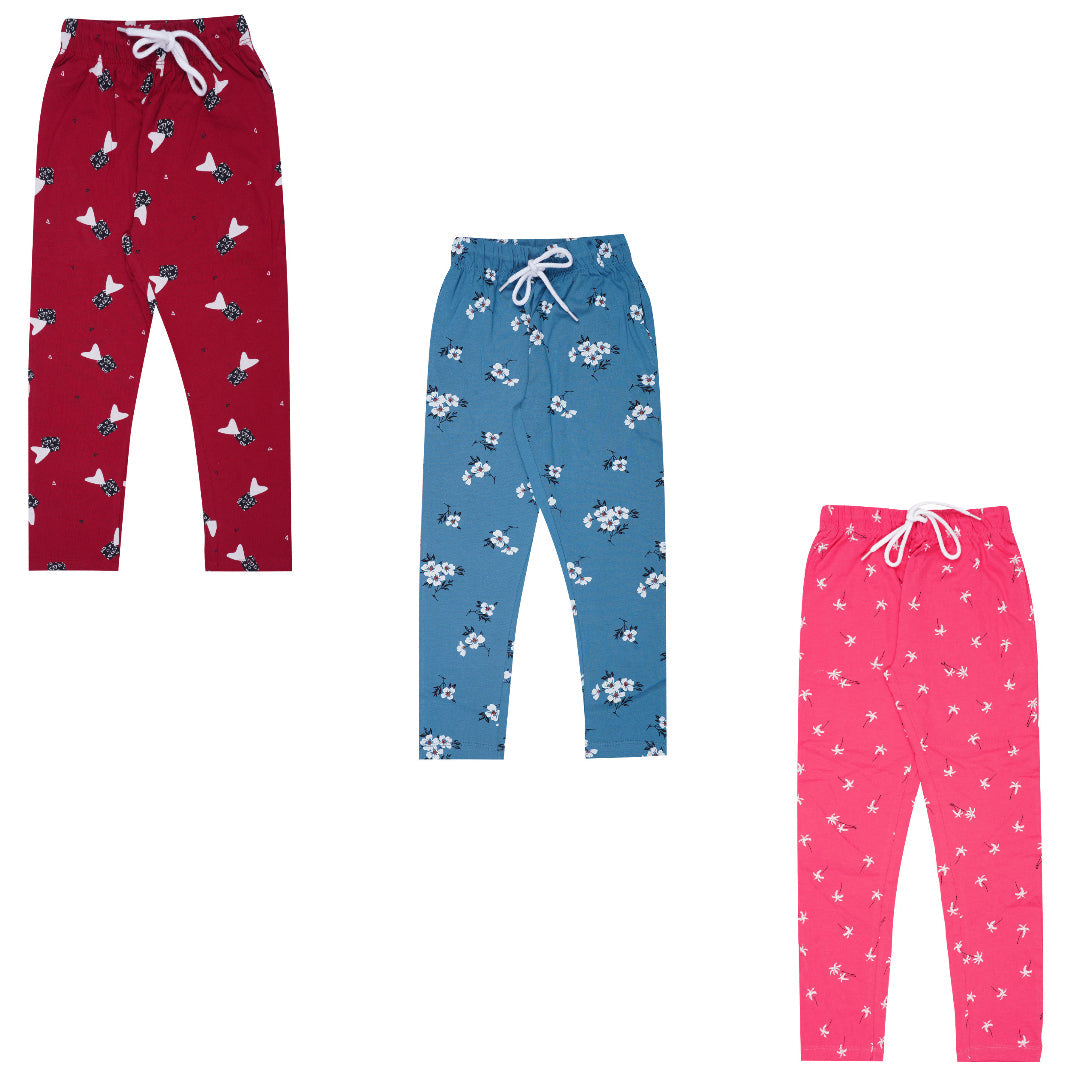 Yalzz Track Pant For Girls Multicolor Pack of 3