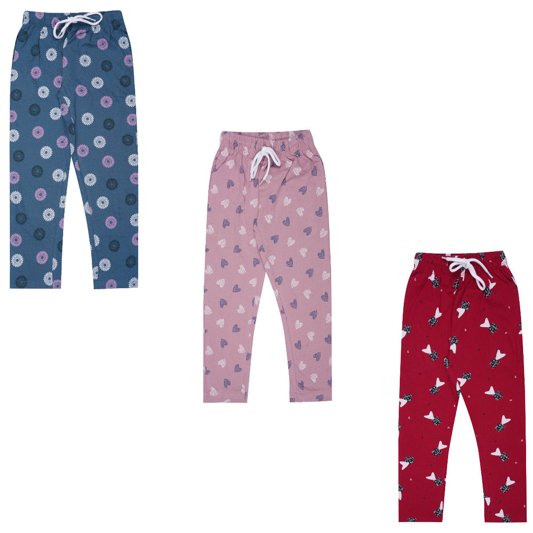 Yalzz Track Pant For Girls Multicolor Pack of 3