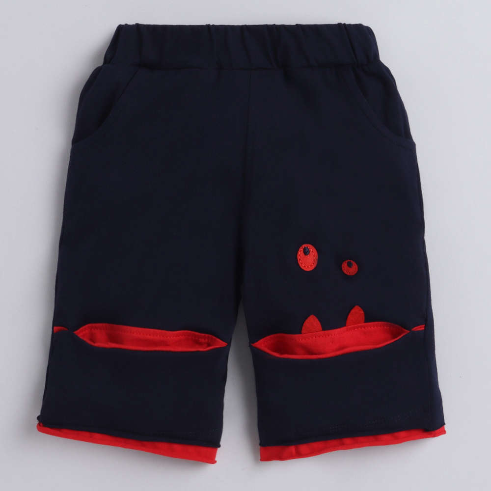 UrDeal Boys Red Navy Shorts