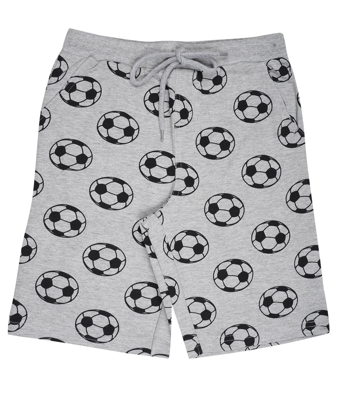 Yalzz Short For Boys Casual Printed Pure Cotton Grey Pack of 1