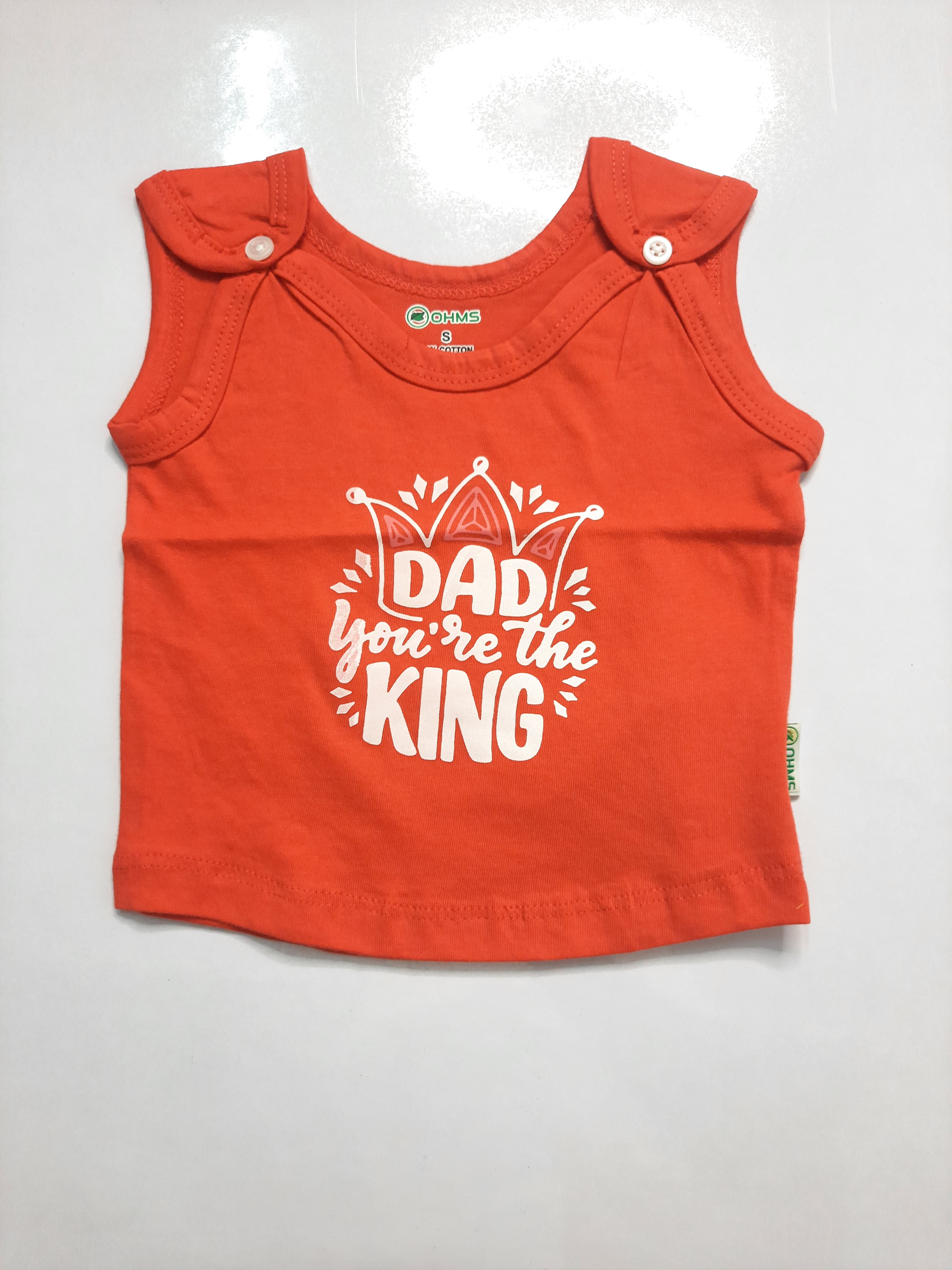 OHMS Baby Shoulder Button Tops Vest Pack of 3