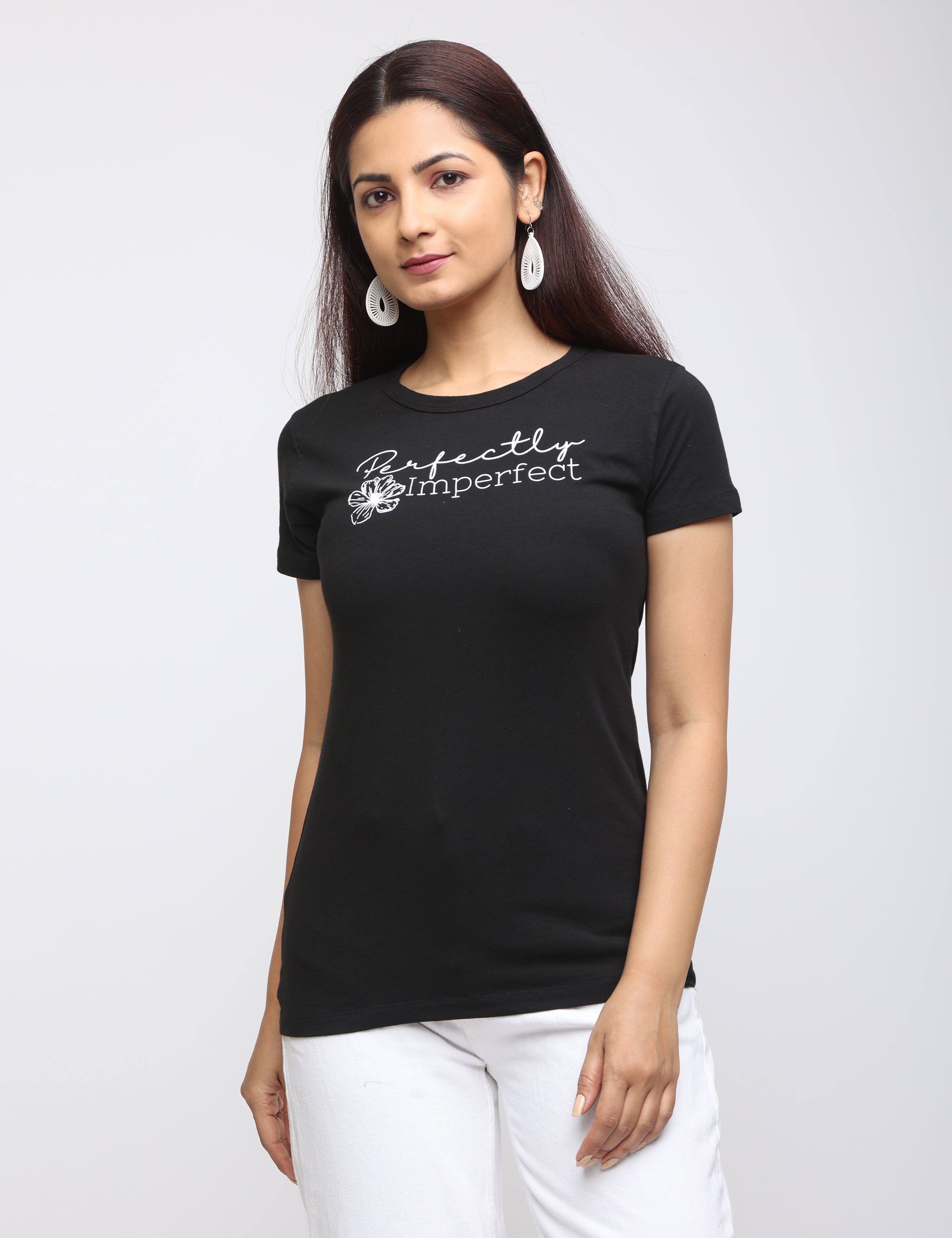 Womens cotton Lycra  printed Tops Tshirt