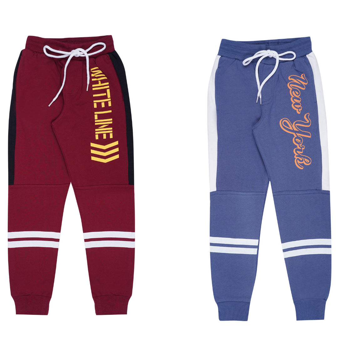 Yalzz Track Pant For Boys Multicolor Pack of 2