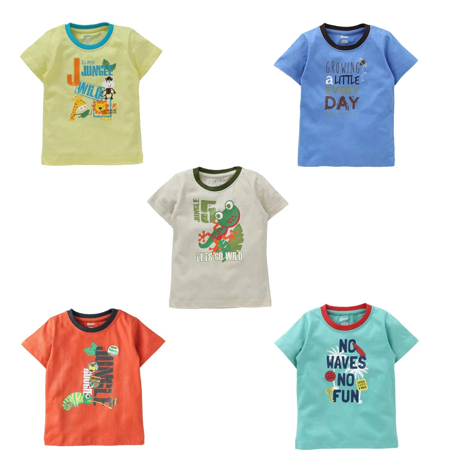 Boys Casual Halfsleeve Tshirt Pack of 5