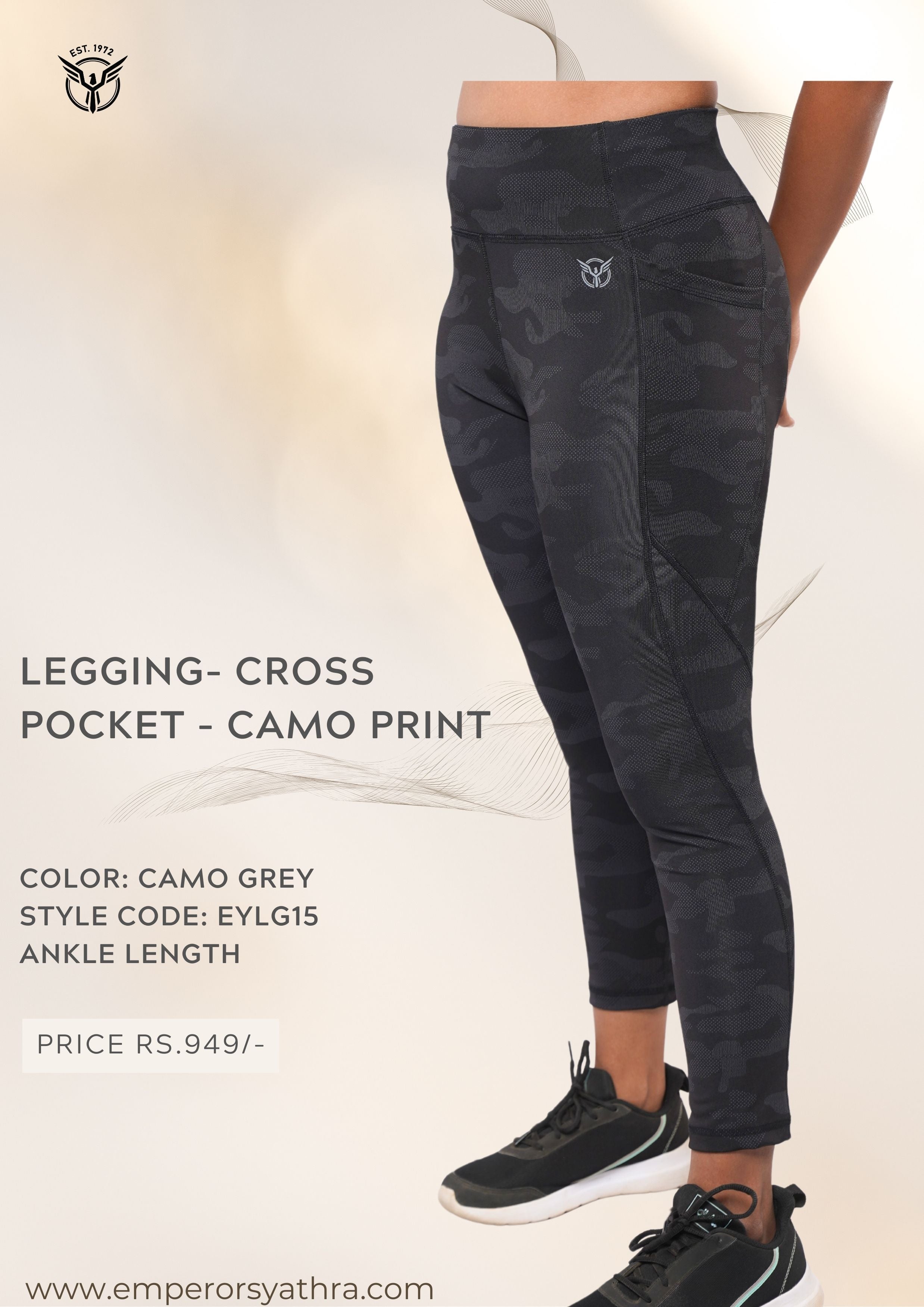 Women Legging Cross Pocket - Camo Print