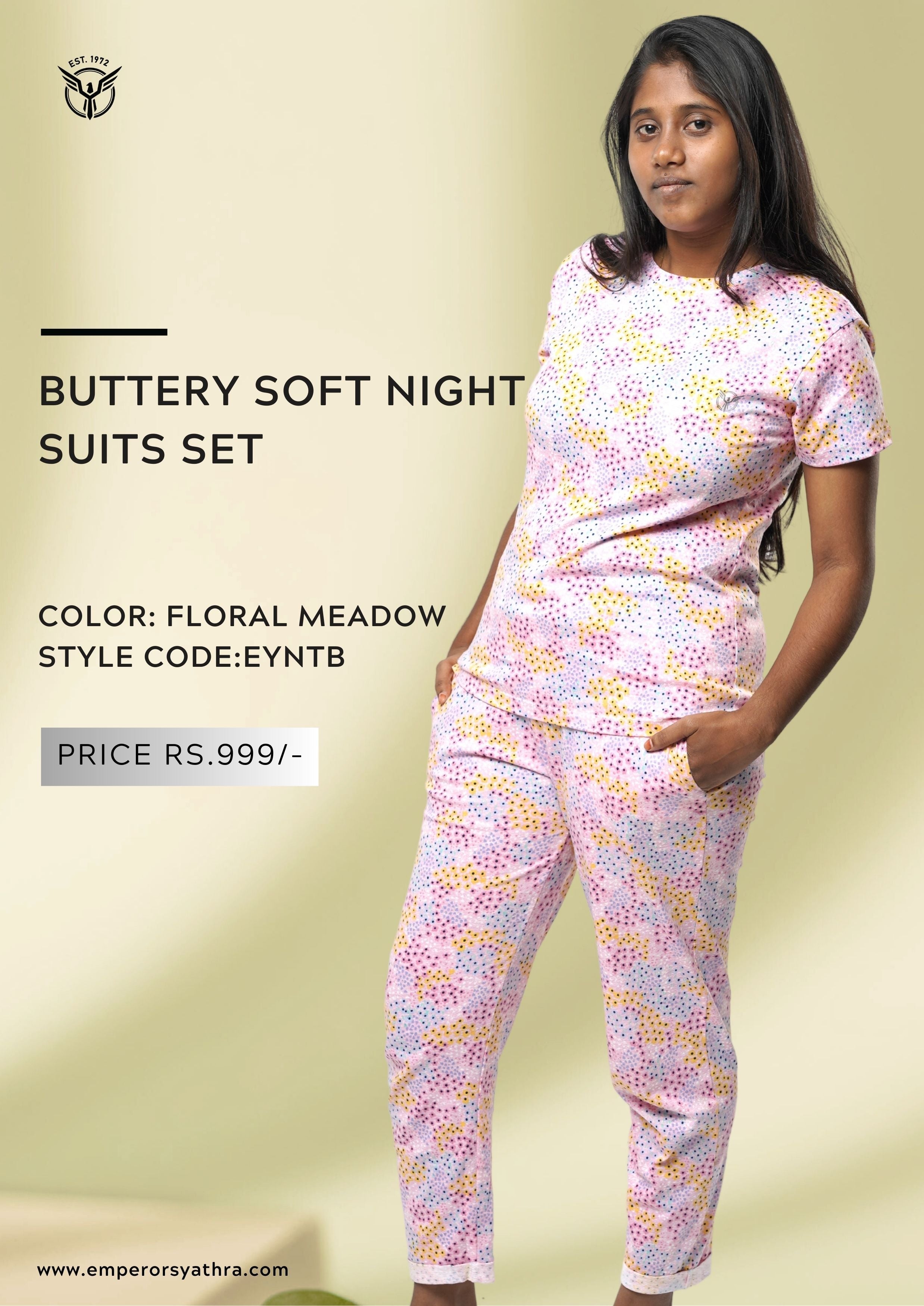 Women Buttery Soft Night Suits Set