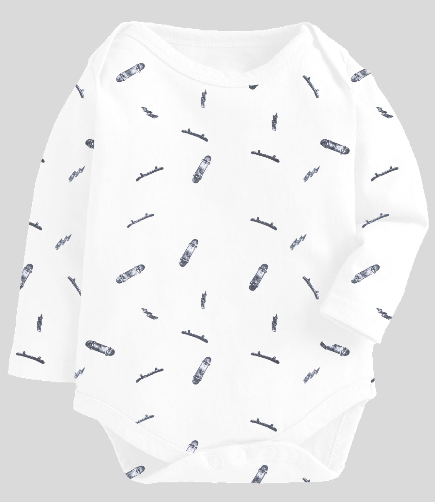 UrDeal Babies Full Sleeve White All over Printed Bodysuit