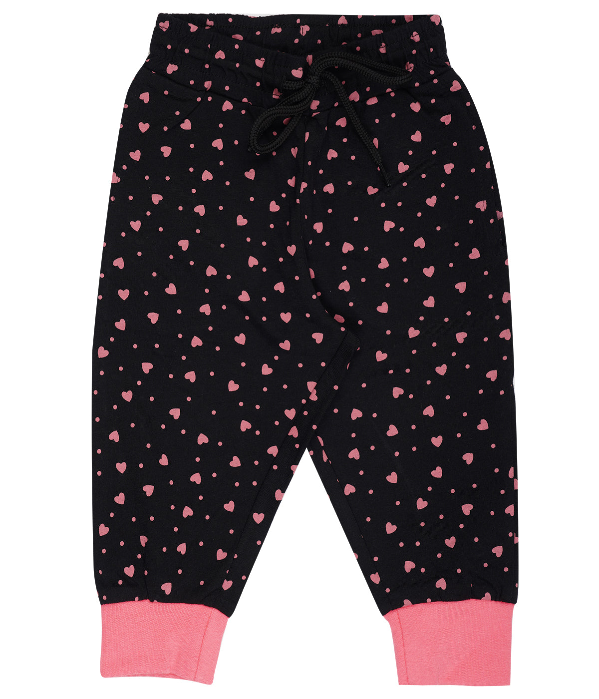 Yalzz Capri For Girls Casual Printed Pure Cotton Black Pack of 1