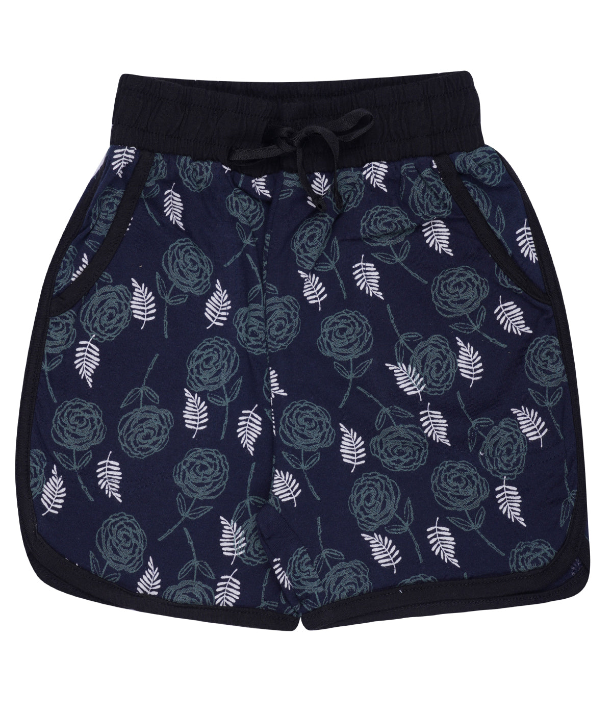 Yalzz Short For Boys Casual Printed Pure Cotton Dark Blue Pack of 1